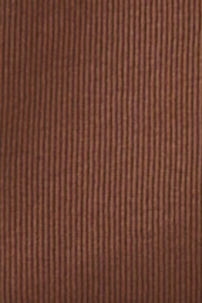 Blusa Round Neck Ribbed Sleeves Chocolate – foto 7