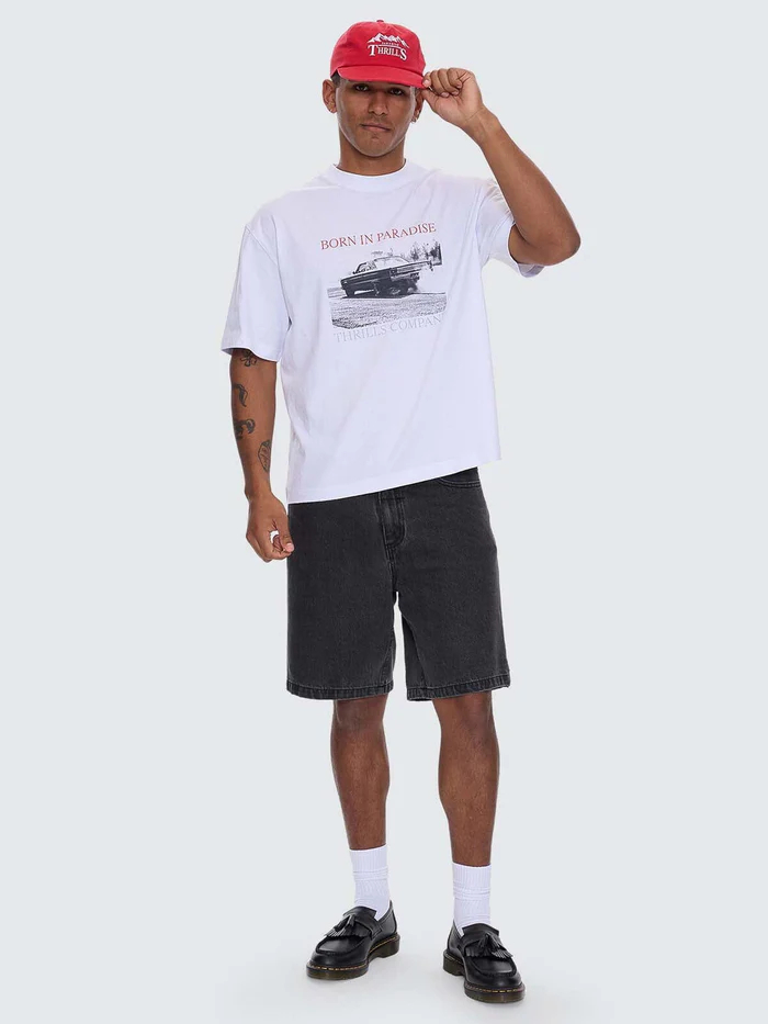 Camiseta Thrills Metal Dust Box Oversize Crop White – foto 4