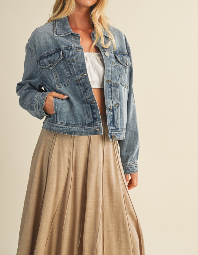Jacket Trucker Washed Denim S