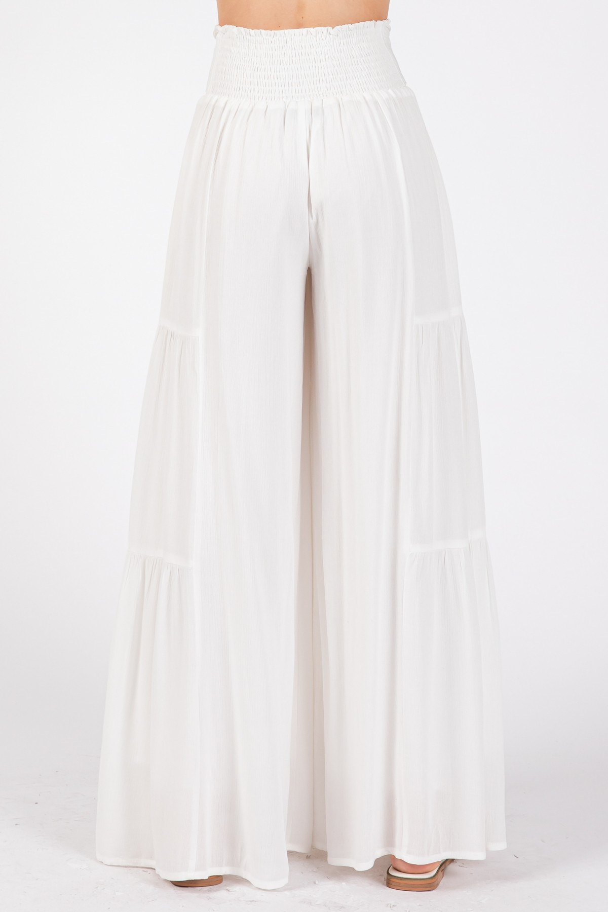 Pantalon Boho Ruffle Hemming Ivory M – foto 8