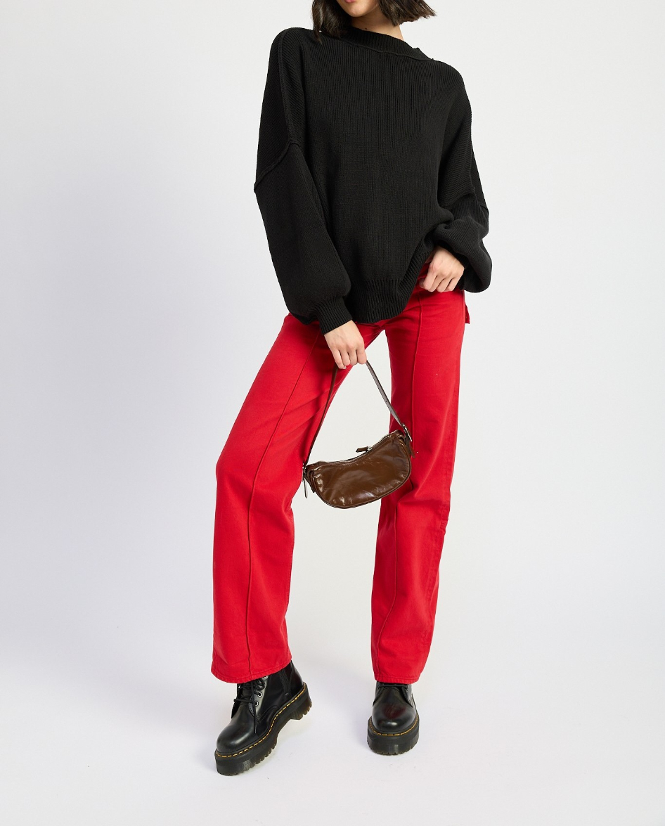Sweater Over Fitted Black – foto 3