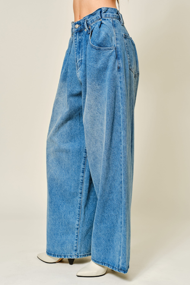 Jeans Extension Waist Wide Leg Denim – foto 4