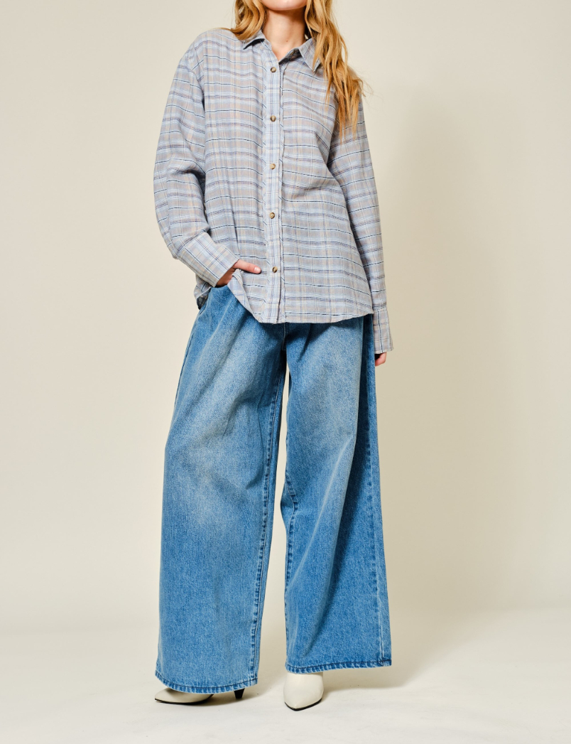 Jeans Extension Waist Wide Leg Denim – foto 6