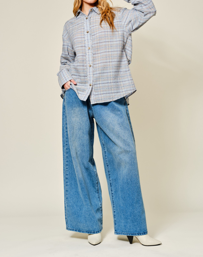 Jeans Extension Waist Wide Leg Denim – foto 7