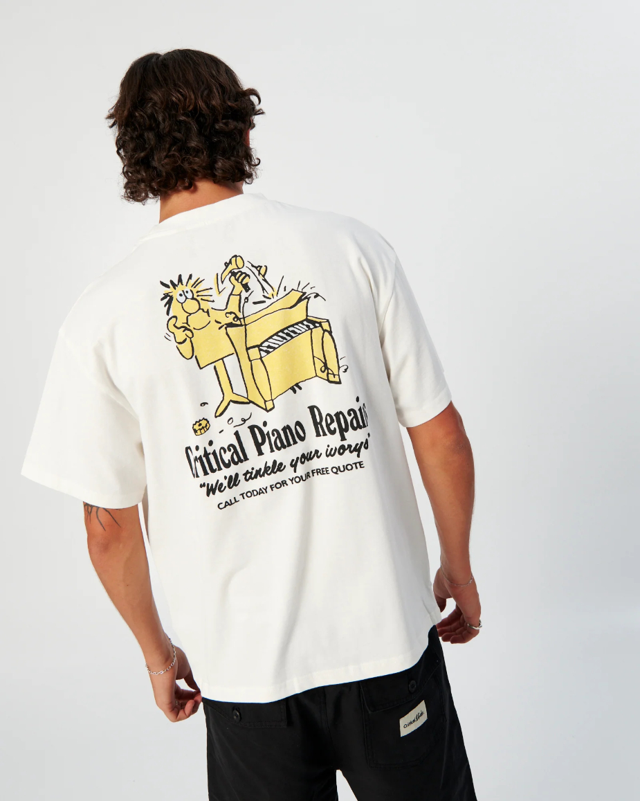 Camiseta TCSS Piano Repairs Vintage White – foto 3