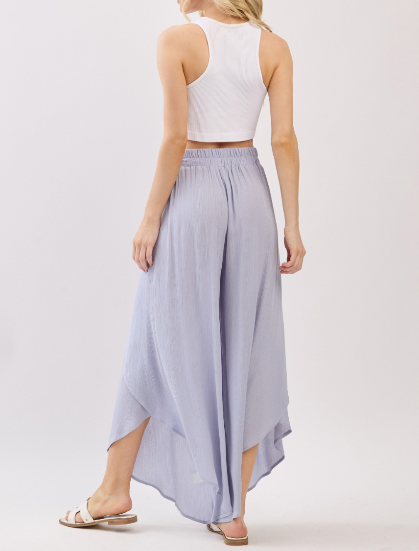 Pantalon Overlap Front Split Wide Metal S