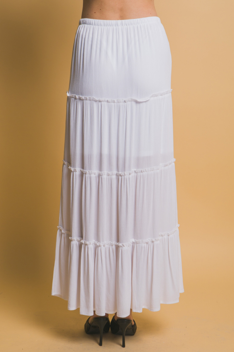 Enagua Maxi Tiered Detail White – foto 2