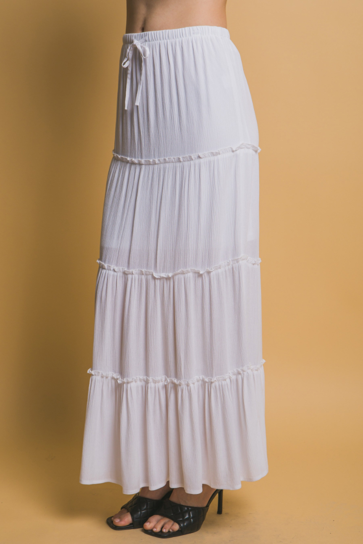 Enagua Maxi Tiered Detail White – foto 3