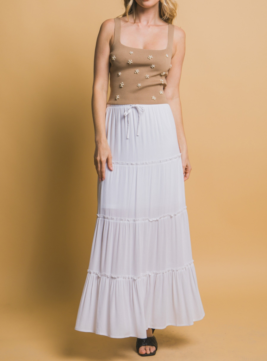 Enagua Maxi Tiered Detail White – foto 4