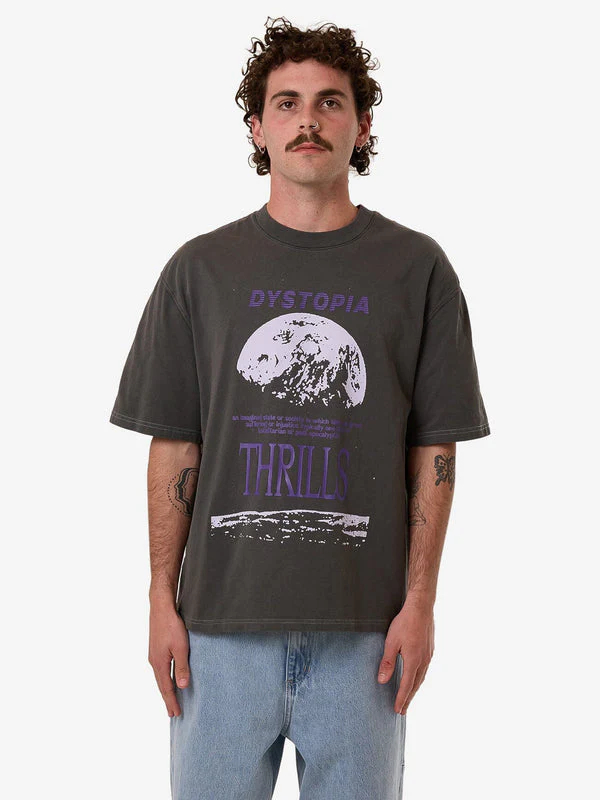 Camiseta Thrills Dystopia Box Oversize Black – foto 1