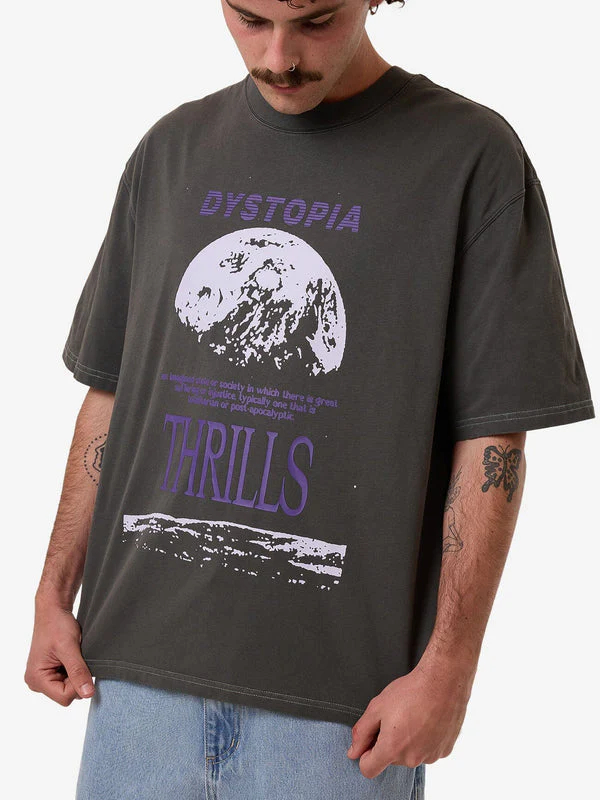Camiseta Thrills Dystopia Box Oversize Black – foto 6