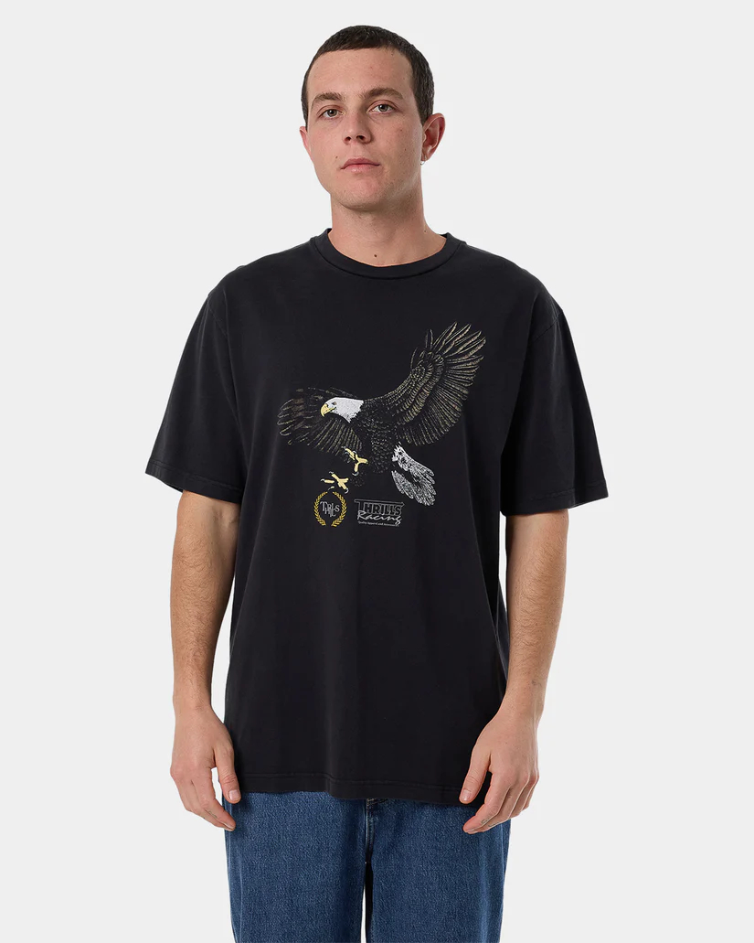Camiseta Thrills Speed Tour Oversize Washed Black – foto 1