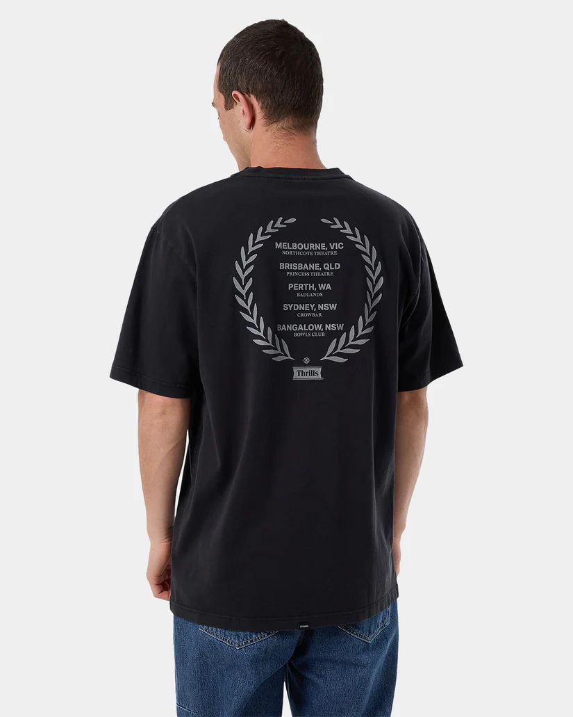 Camiseta Thrills Speed Tour Oversize Washed Black – foto 2
