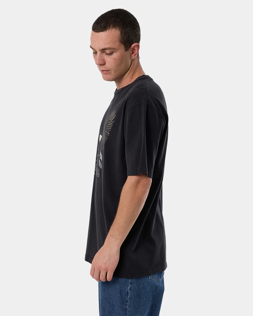Camiseta Thrills Speed Tour Oversize Washed Black – foto 3