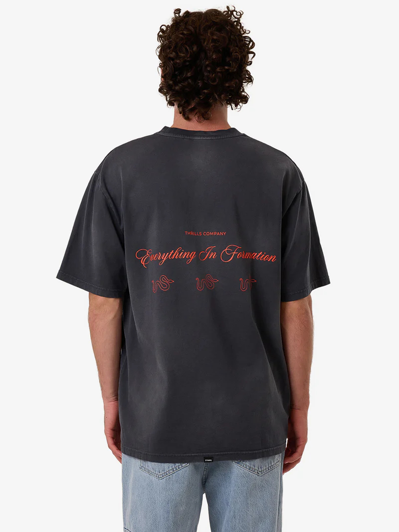 Camiseta Thrills Blends Oversize India Ink Fade