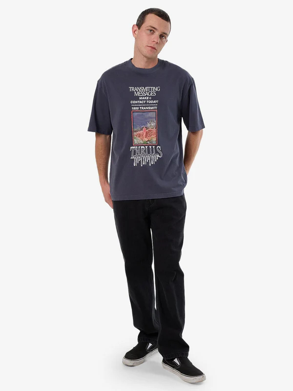 Camiseta Thrills 1 800 Transmit Box Oversize Ebony – foto 6