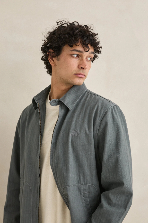 Jacket Rhythm Awake Herringbone Charcoal