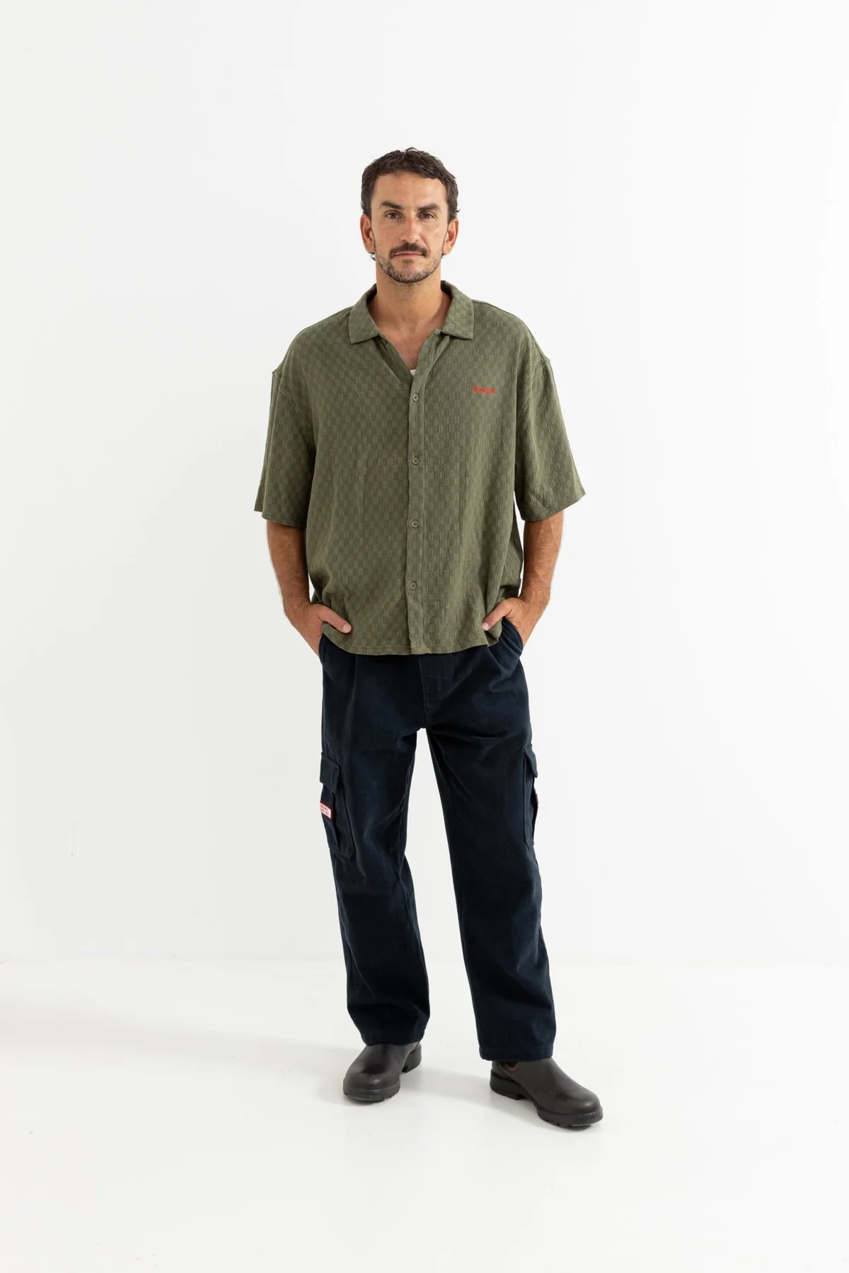 Camisa Rhythm Wash Check Relaxed Green – foto 5