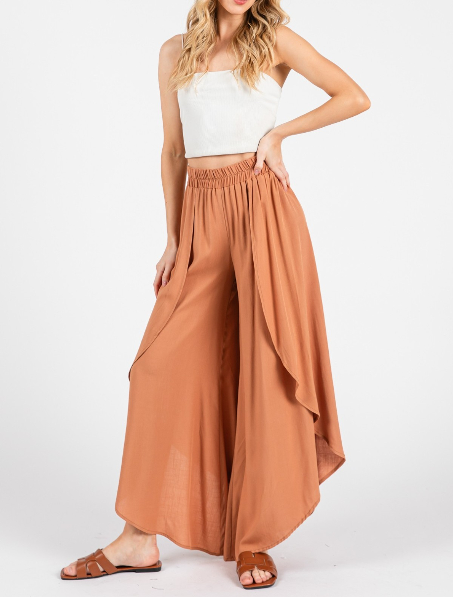 Pantalon Overlap Round  Pre-Washed Black Cinnamon