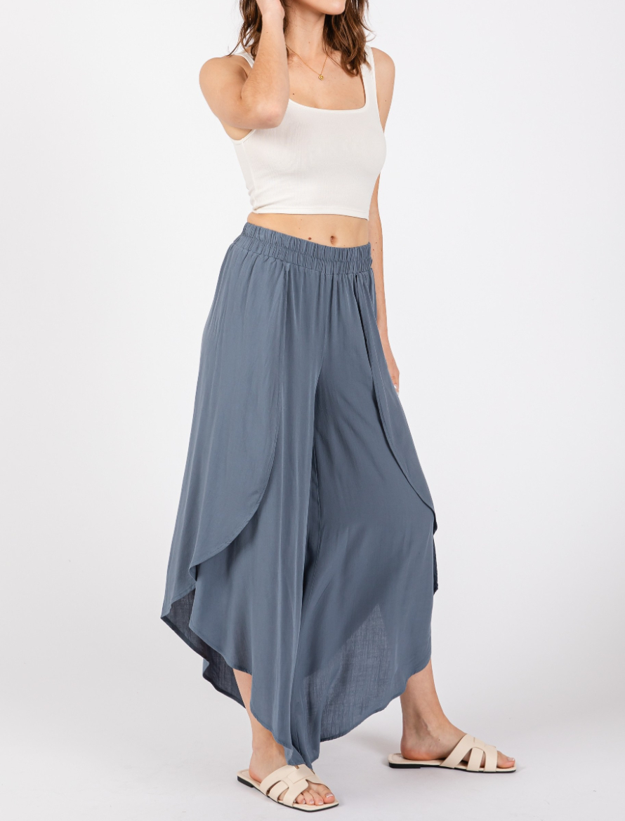 Pantalon Overlap Round  Pre-Washed Black Slate