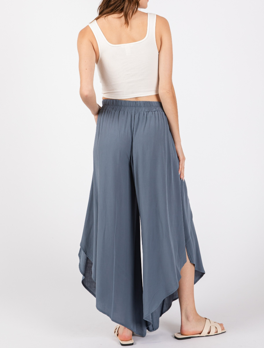 Pantalon Overlap Round  Pre-Washed Black Slate