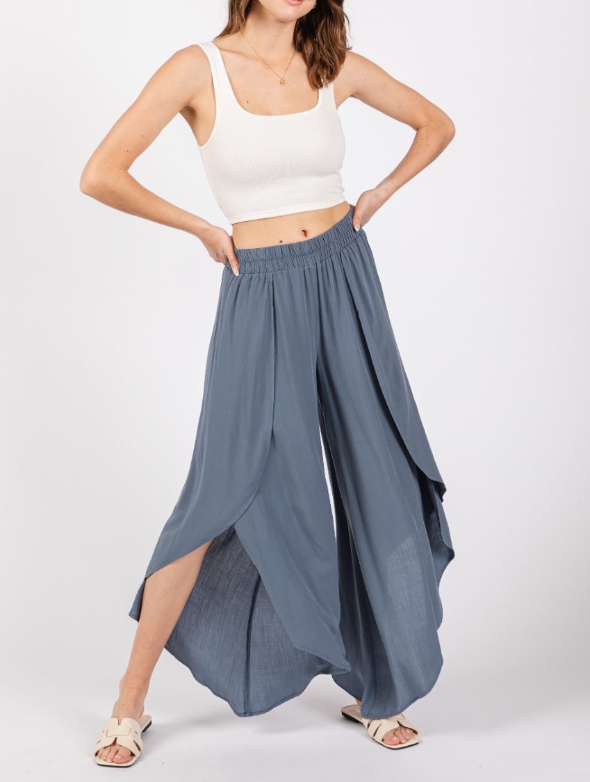 Pantalon Overlap Round Pre-Washed Black Slate – foto 3