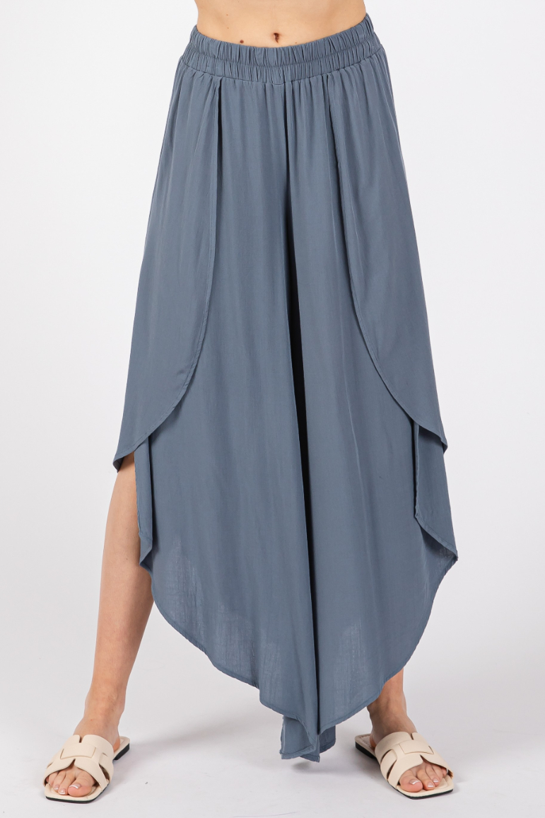 Pantalon Overlap Round Pre-Washed Black Slate – foto 4
