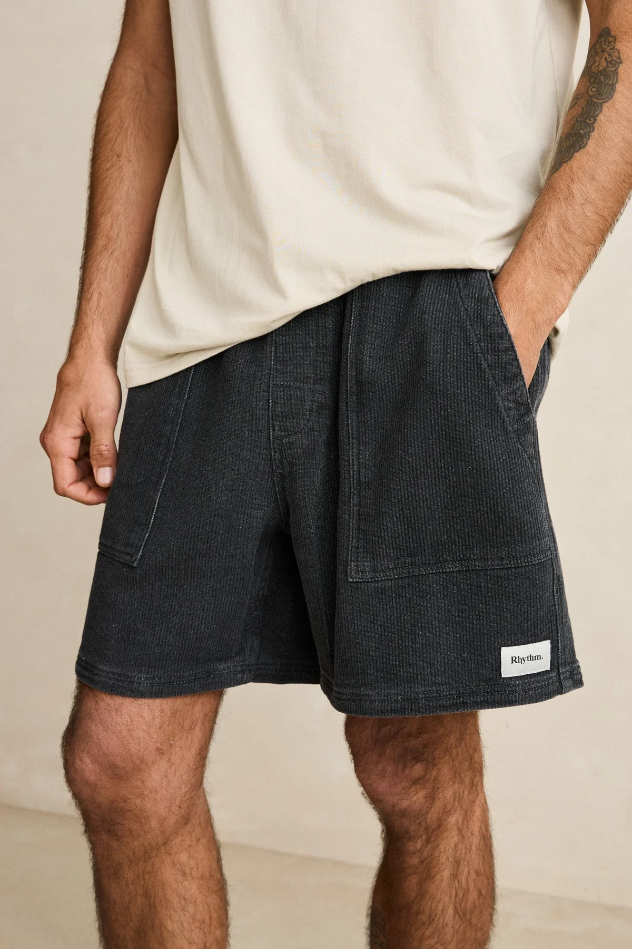 Short Rhythm Textured Wale Dark Indigo