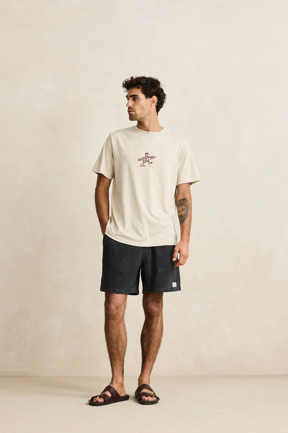 Short Rhythm Textured Wale Dark Indigo – foto 3