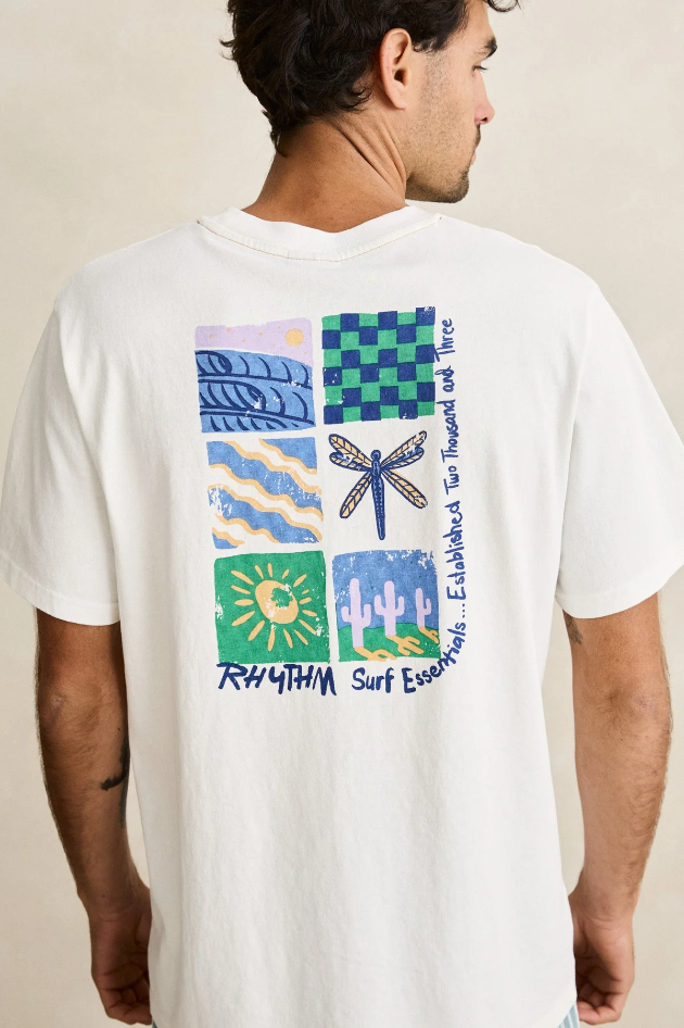 Camiseta Rhythm Mementos Vintage Vintage White – foto 1