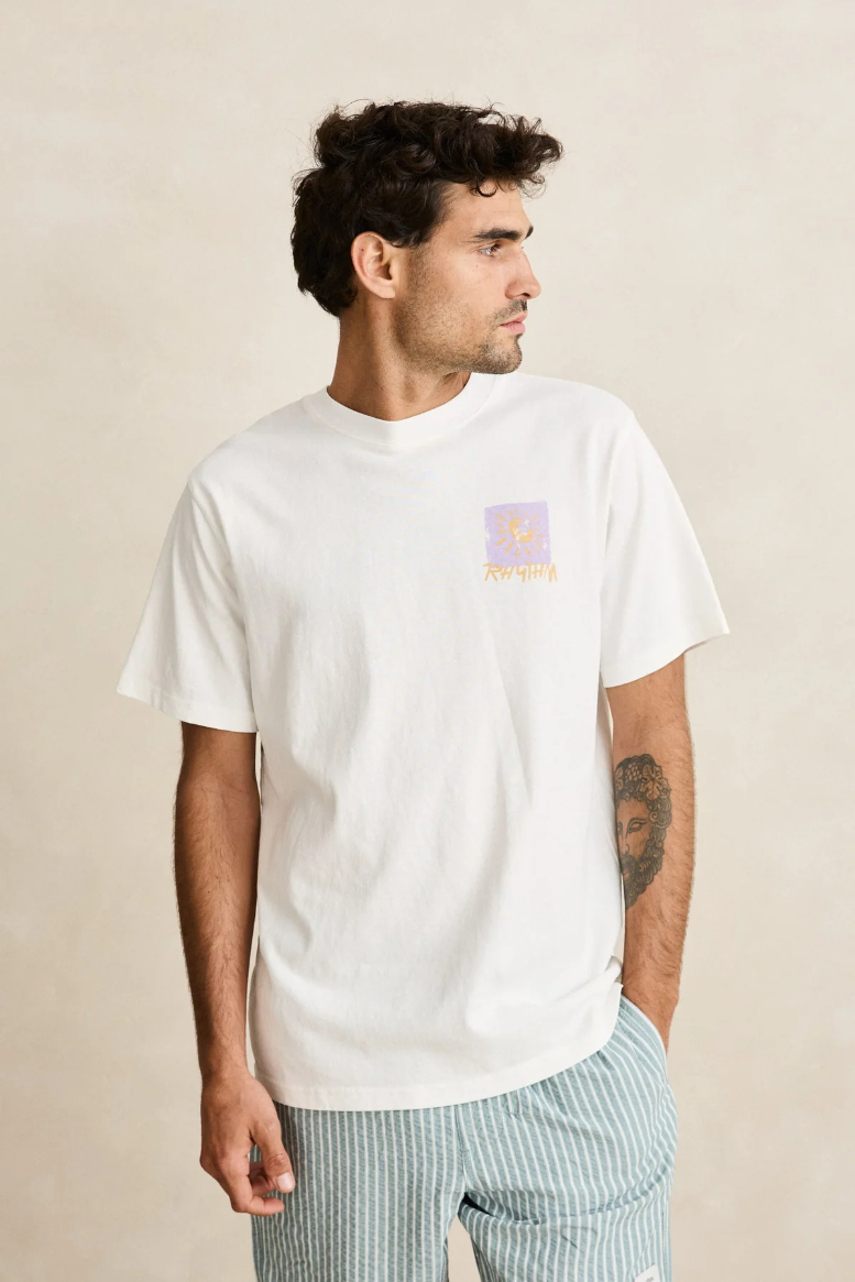 Camiseta Rhythm Mementos Vintage Vintage White – foto 3
