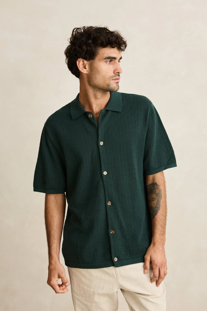 Camisa Rhythm Textured Knit Forest – foto 6
