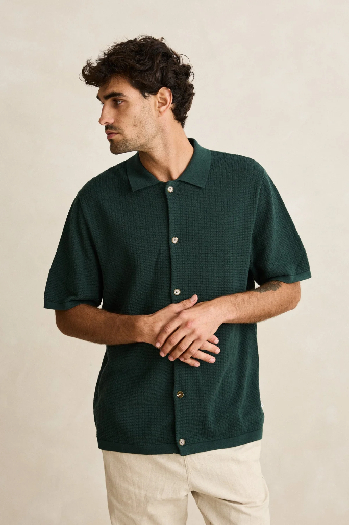 Camisa Rhythm Textured Knit Forest – foto 7