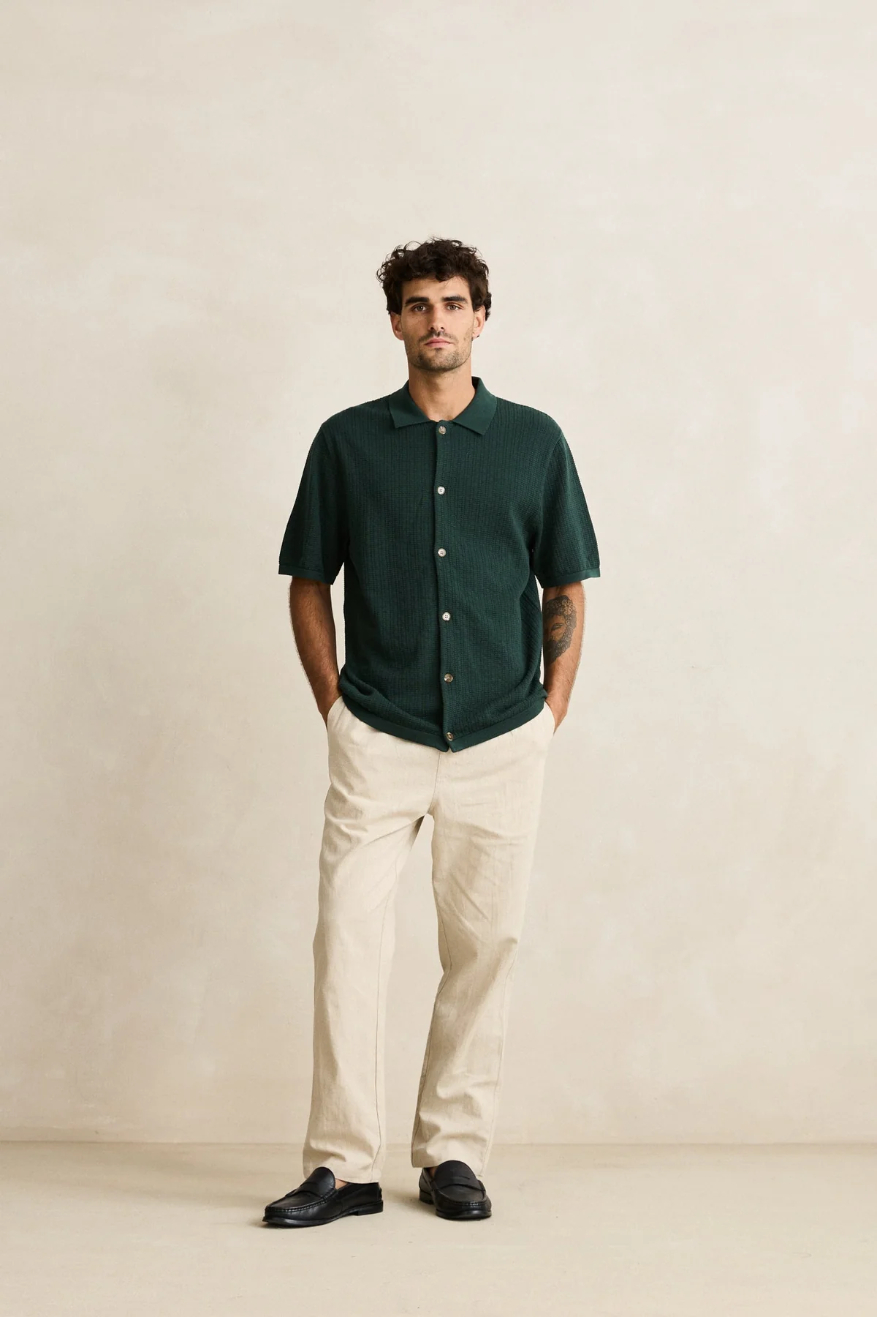 Camisa Rhythm Textured Knit Forest – foto 8