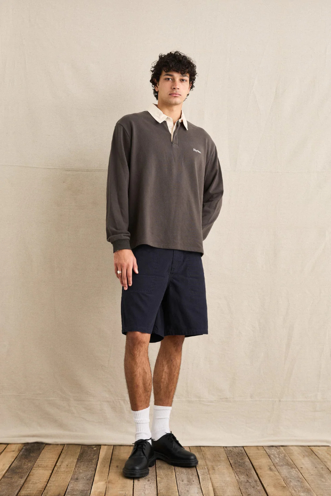 Camisa Polo Rhyhtm M/L Koa Vintage Rugby Olive – foto 5