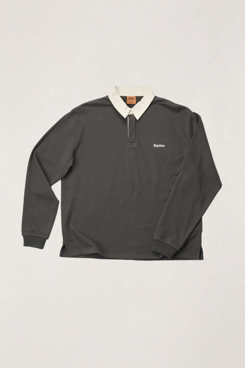 Camisa Polo Rhyhtm M/L Koa Vintage Rugby Olive – foto 6