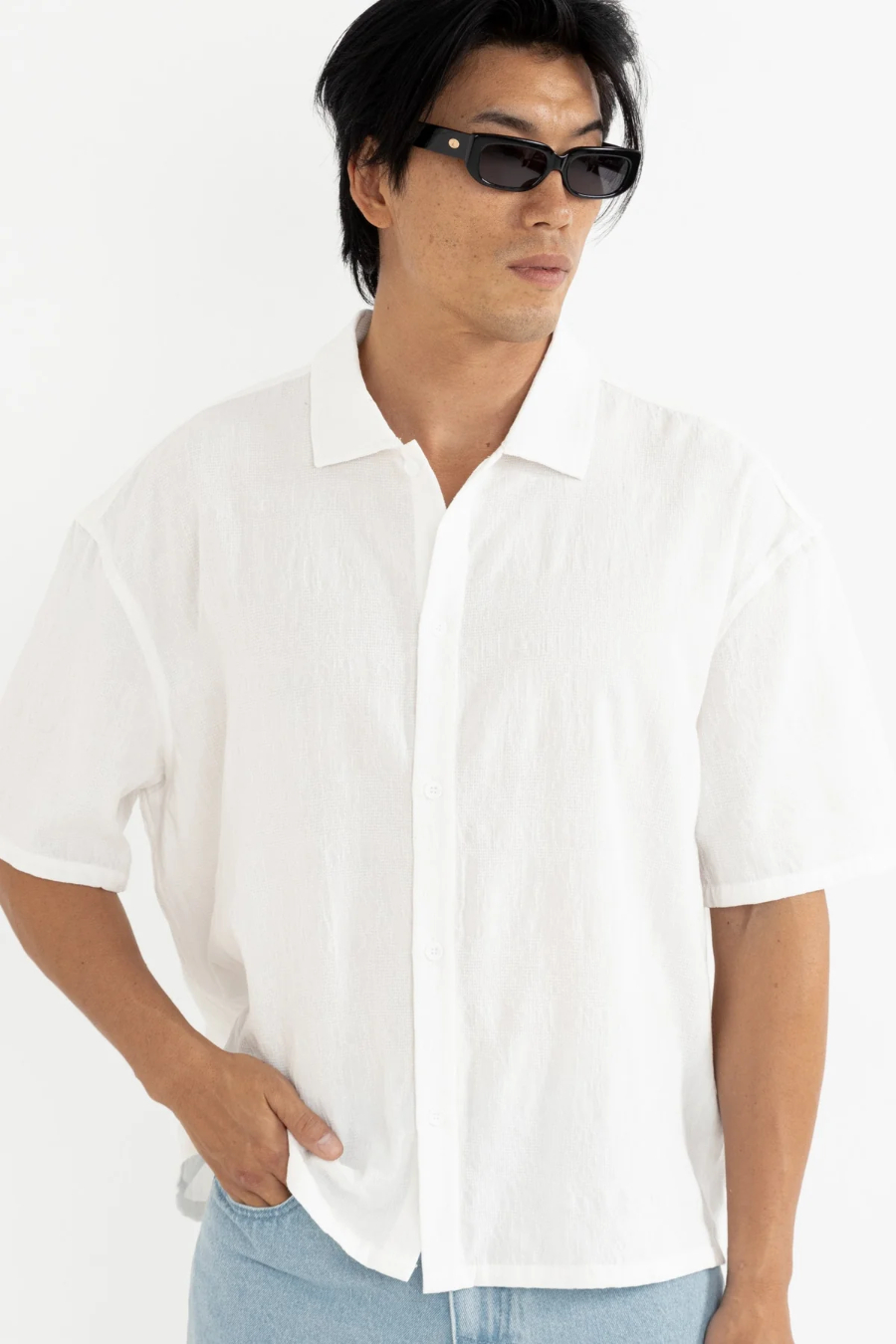 Camisa Rhythm Reverb Relaxed White – foto 3