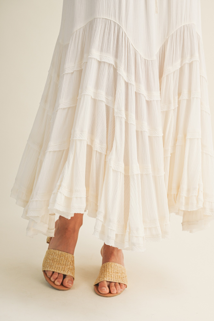 Enagua Front Wave Tie Off White – foto 5
