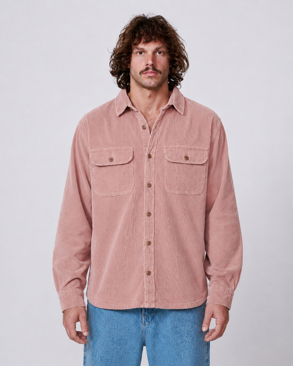 Camisa M/L TCSS Lazy Boy Cord Dusty Rose – foto 1