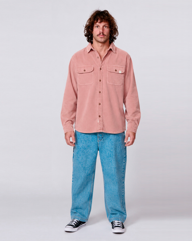 Camisa M/L TCSS Lazy Boy Cord Dusty Rose – foto 4
