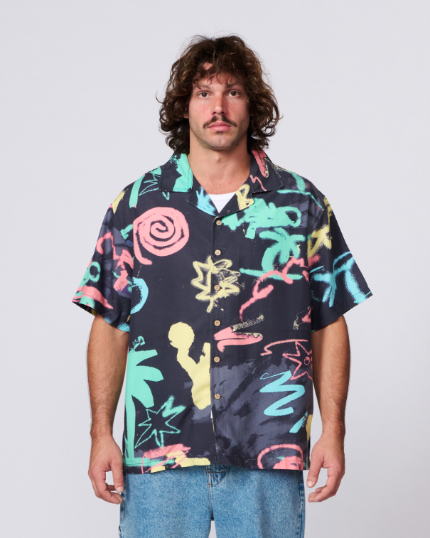 Camisa TCSS Scribbles Resort Black – foto 1