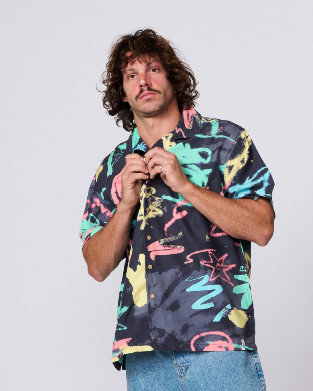 Camisa TCSS Scribbles Resort Black – foto 2