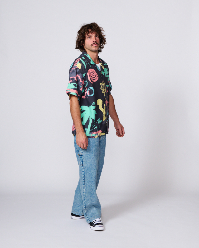 Camisa TCSS Scribbles Resort Black – foto 5