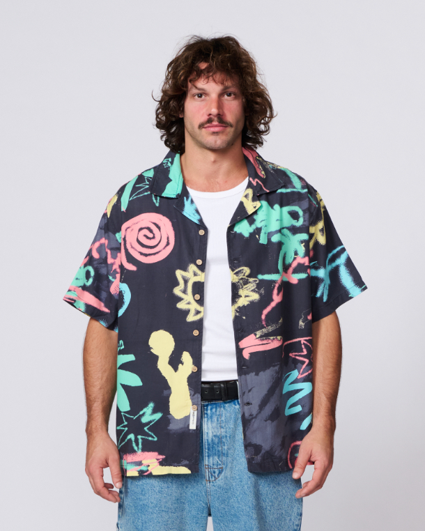 Camisa TCSS Scribbles Resort Black – foto 7