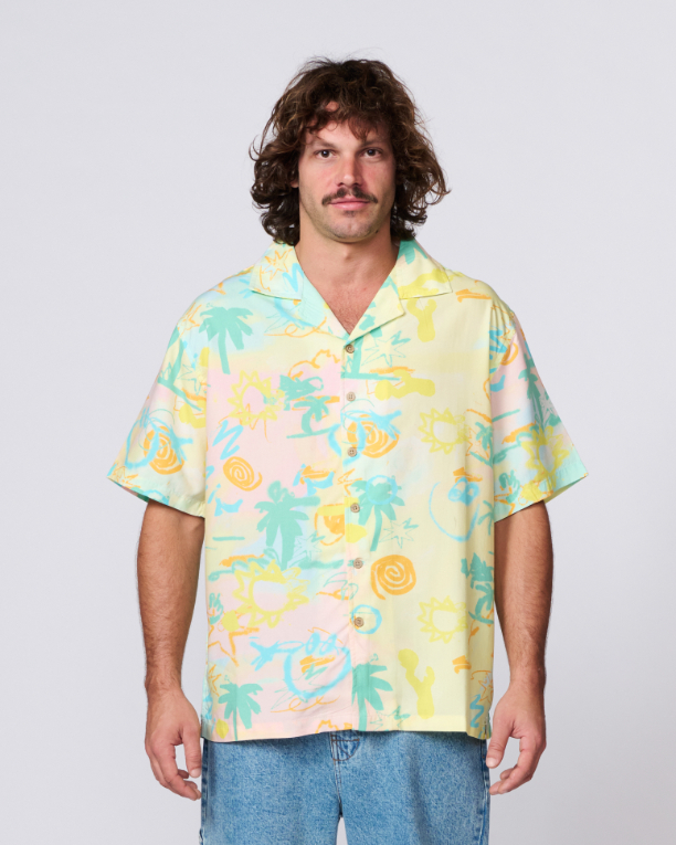 Camisa TCSS Scribbles Resort Pastel – foto 1