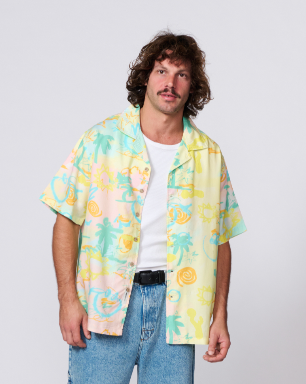 Camisa TCSS Scribbles Resort Pastel – foto 2