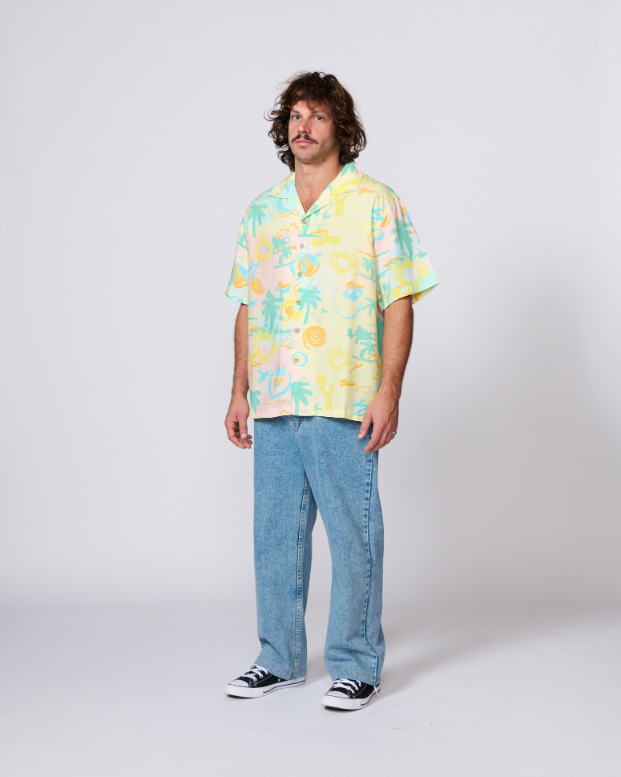 Camisa TCSS Scribbles Resort Pastel – foto 3