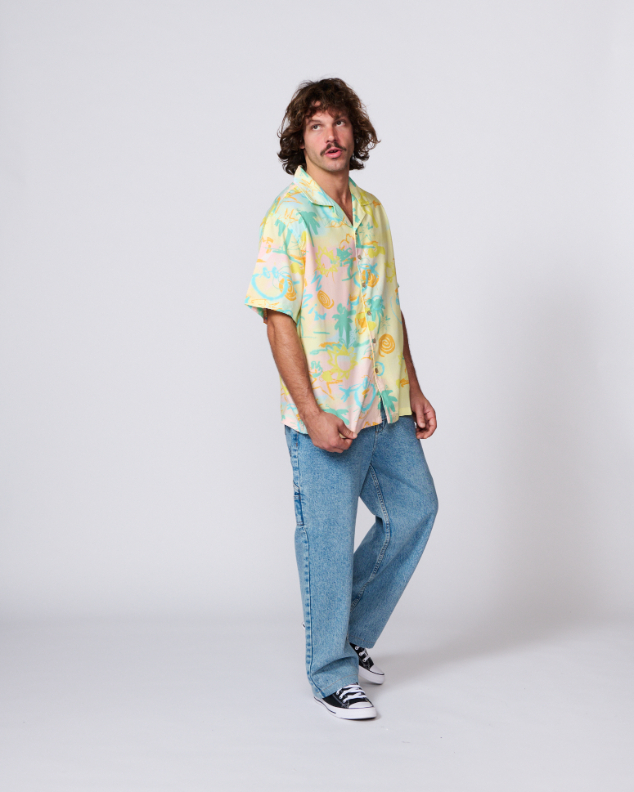 Camisa TCSS Scribbles Resort Pastel – foto 6