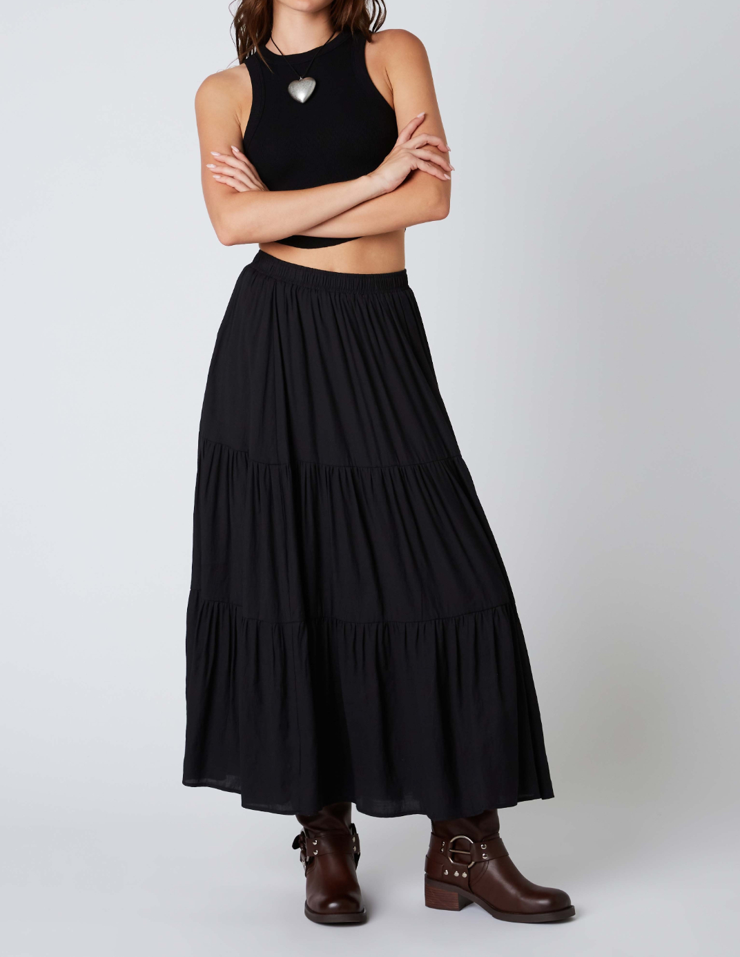 Enagua Maxi Tired Black