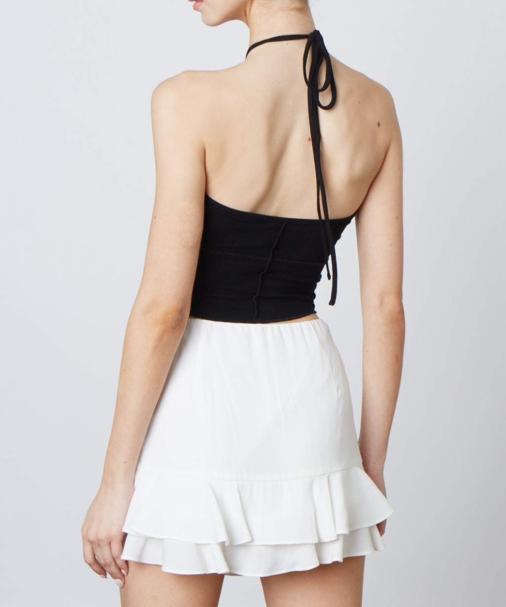 Enagua High Waisted Peplum White
